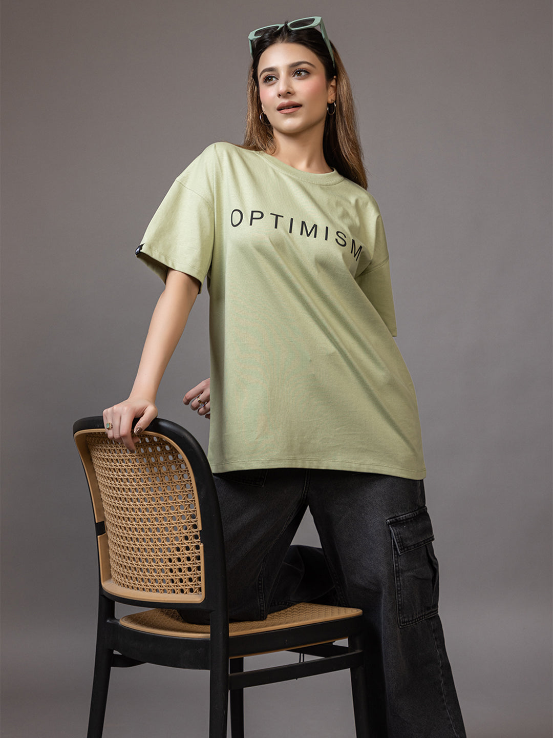 Optimism - Unisex Oversized Graphic Tee