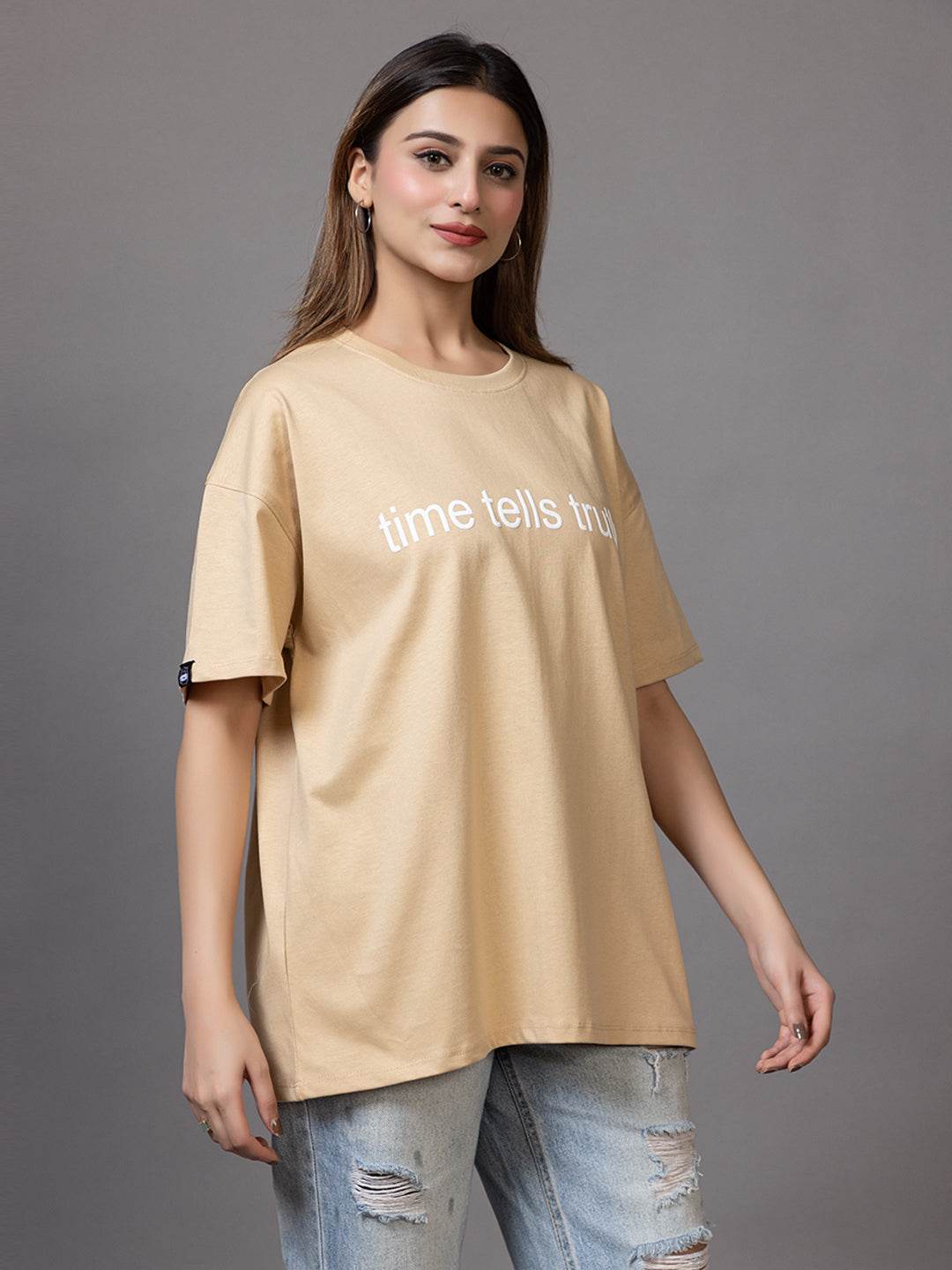 Time Tells Truth - Unisex Oversized Graphic Tee - ZEALTH.SHOP