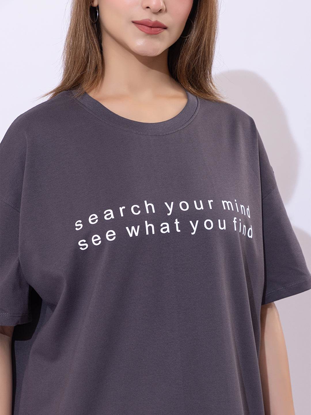Search Your Mind See What You Find - Unisex Oversized Graphic Tee - ZEALTH.SHOP