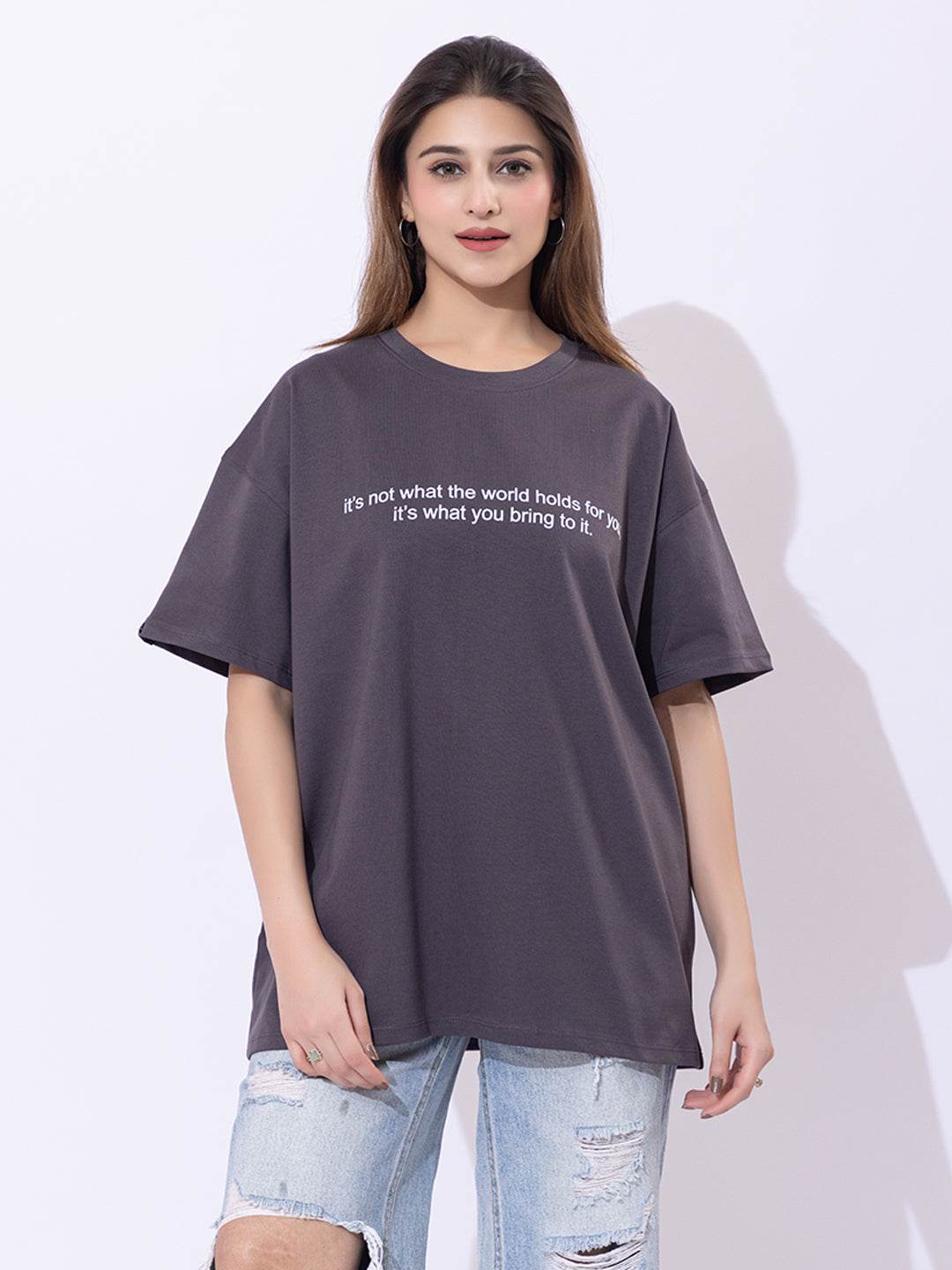 It's Not What The World Holds For You - Unisex Oversized Graphic Tee - ZEALTH.SHOP