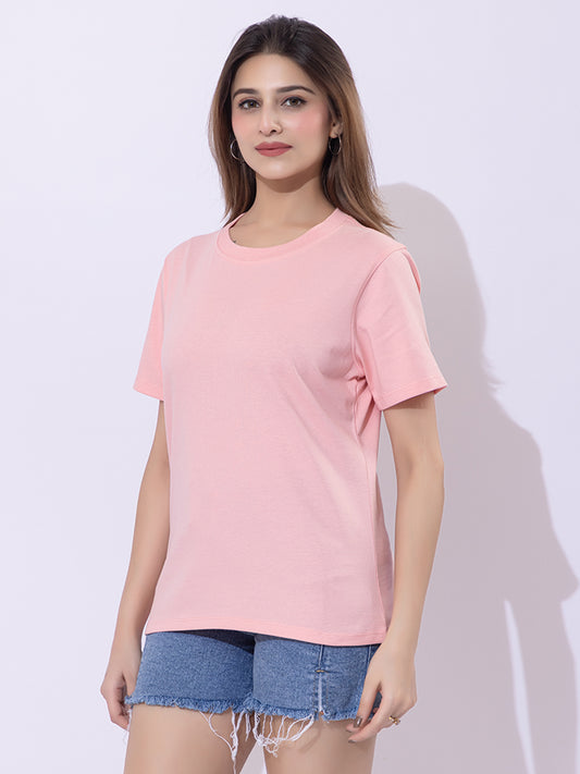 Women Classic Round Neck T-Shirt (Half Sleeves)