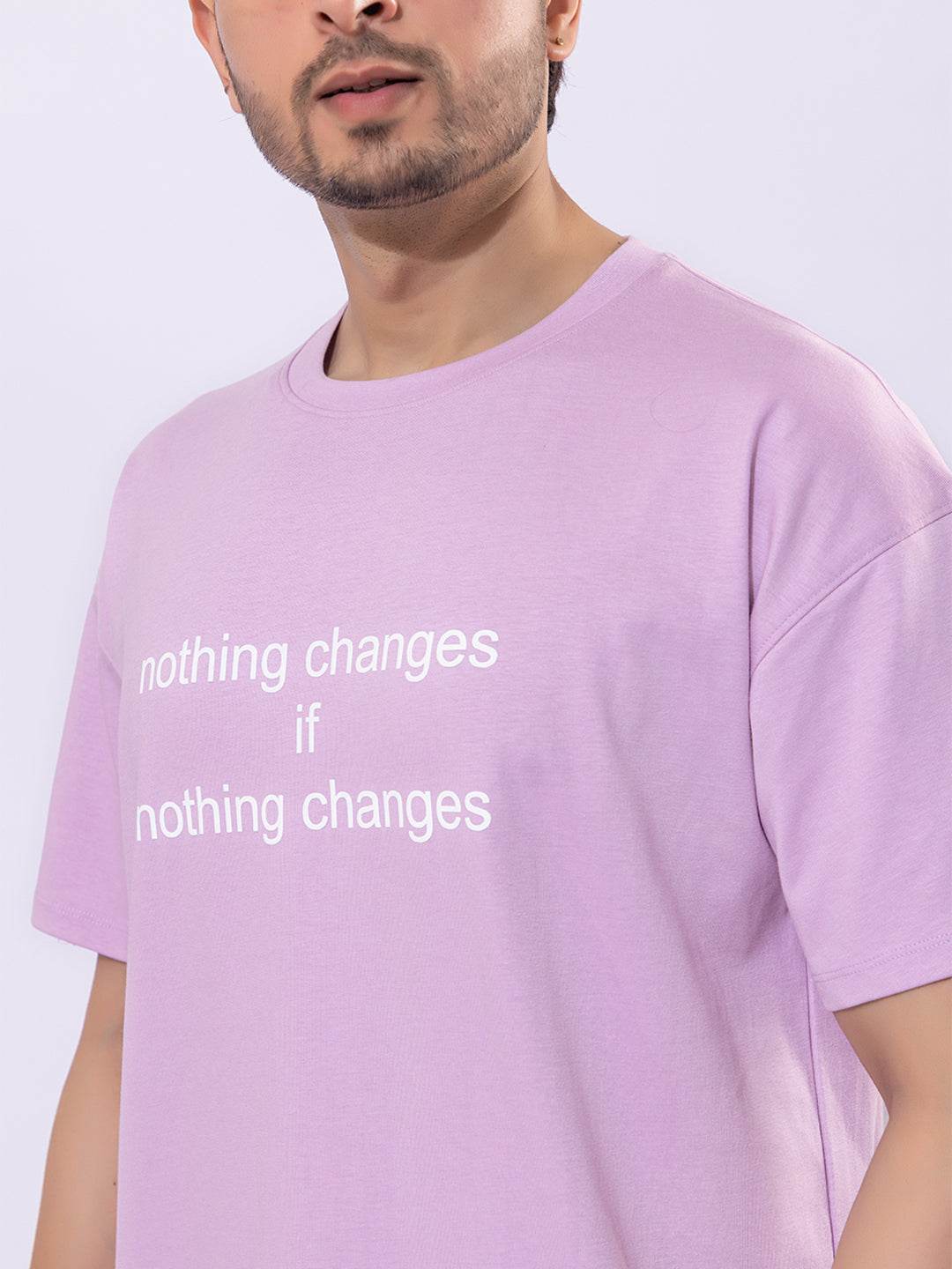 Nothing Changes If Nothing Changes - Unisex Oversized Graphic Tee - ZEALTH.SHOP