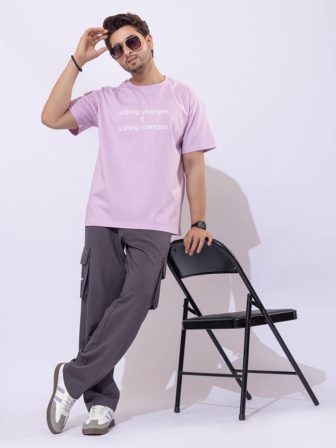 Nothing Changes If Nothing Changes - Unisex Oversized Graphic Tee - ZEALTH.SHOP