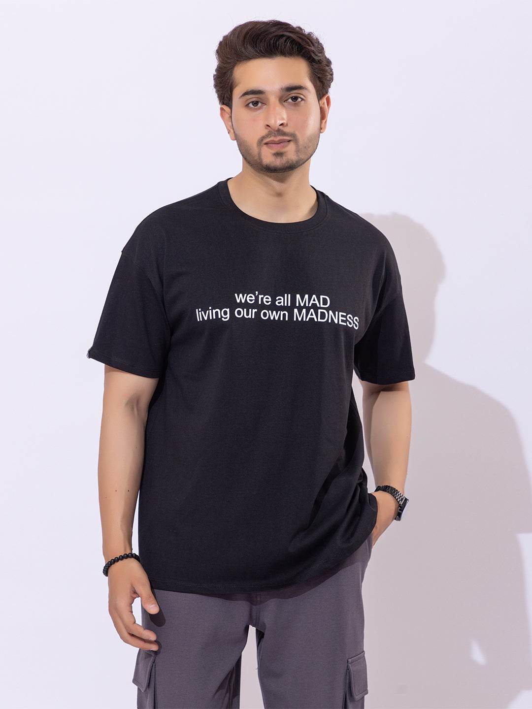 We're All Mad Living Our Own Madness - Unisex Oversized Graphic Tee - ZEALTH.SHOP