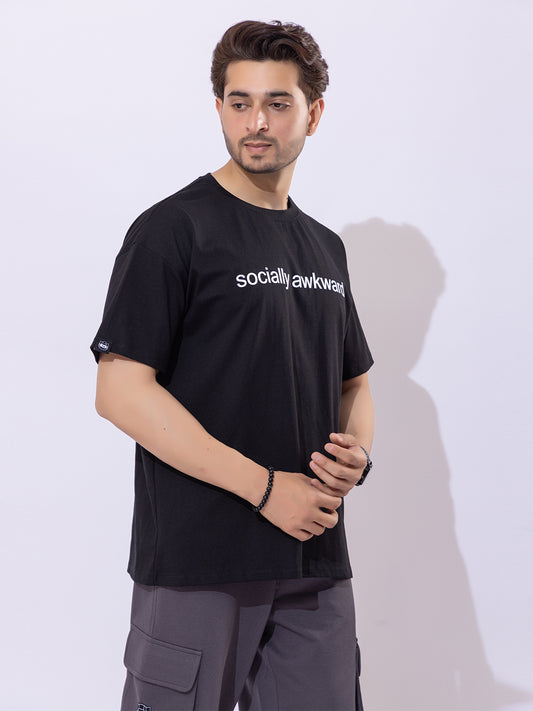 Socially Awkward - Unisex Oversized Graphic Tee