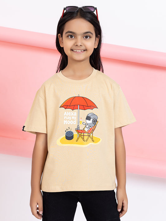 Alexa, Play My Mood Girls T-Shirt Graphic