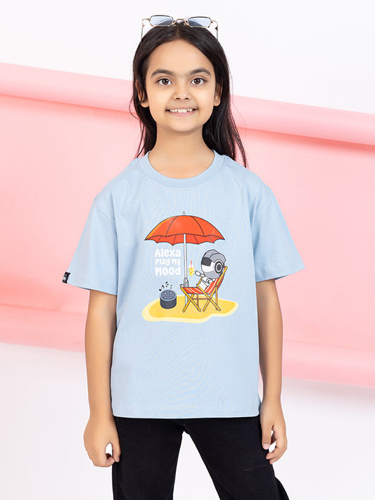 Alexa, Play My Mood Girls T-Shirt Graphic