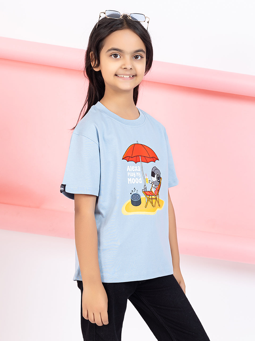 Alexa, Play My Mood Girls T-Shirt Graphic