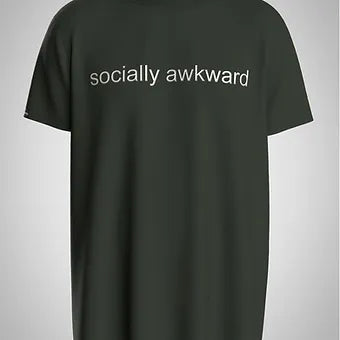 Socially Awkward - Unisex Oversized Graphic Tee