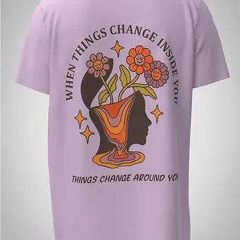 Nothing Changes If Nothing Changes - Unisex Oversized Graphic Tee - ZEALTH.SHOP